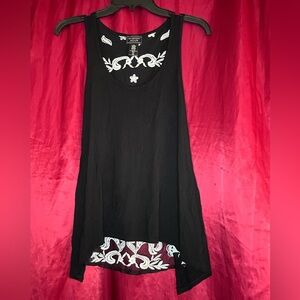 Midnight Hour Flowy Sheer Back Tank